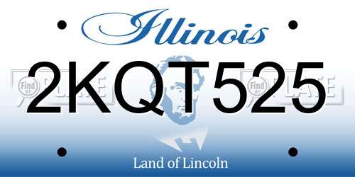 2KQT525 Illinois License Plate
