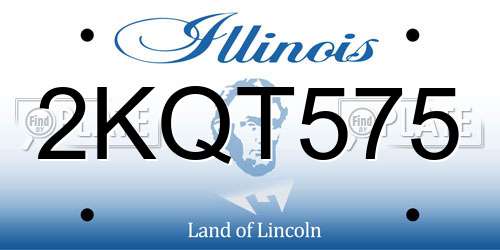 2KQT575 Illinois License Plate