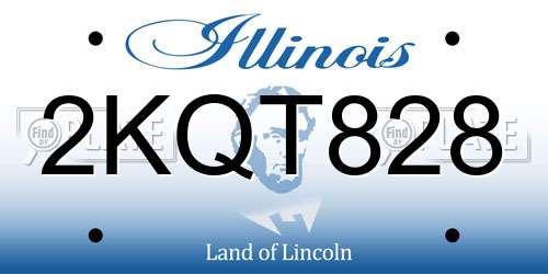 2KQT828 Illinois License Plate