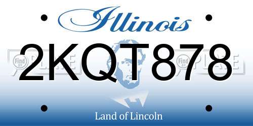 2KQT878 Illinois License Plate