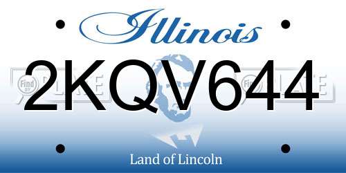 2KQV644 Illinois License Plate