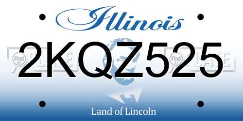 2KQZ525 Illinois License Plate