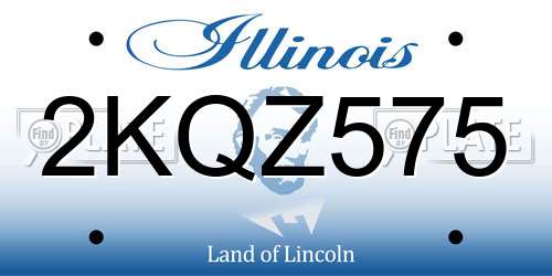 2KQZ575 Illinois License Plate