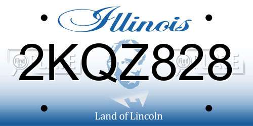 2KQZ828 Illinois License Plate