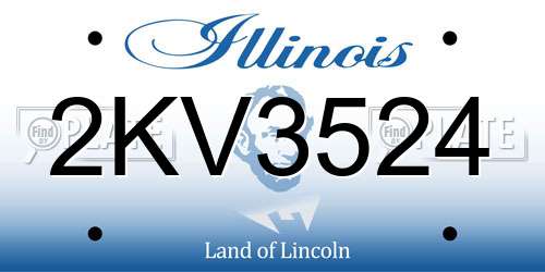 2KV3524 Illinois License Plate