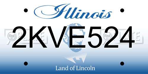 2KVE524 Illinois License Plate