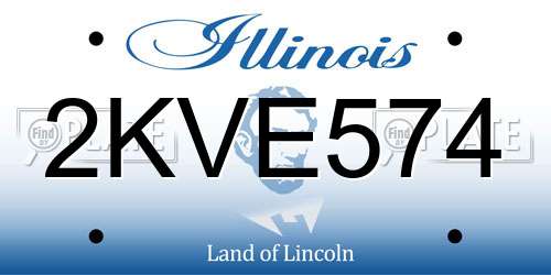 2KVE574 Illinois License Plate