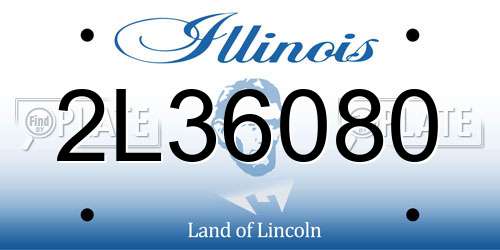 2L36080 Illinois License Plate