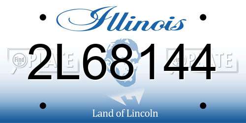 2L68144 Illinois License Plate