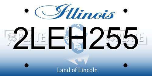 2LEH255 Illinois License Plate