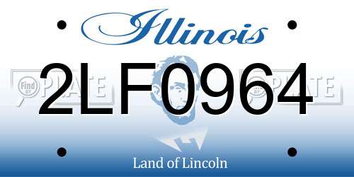 2LF0964 Illinois License Plate