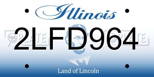 2LFD964 Illinois License Plate
