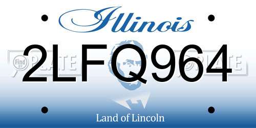 2LFQ964 Illinois License Plate