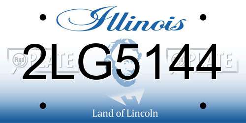 2LG5144 Illinois License Plate