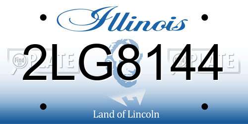 2LG8144 Illinois License Plate