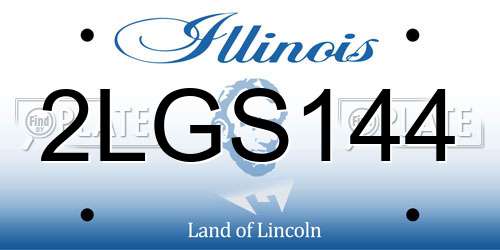 2LGS144 Illinois License Plate