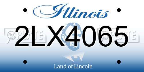 2LX4065 Illinois License Plate