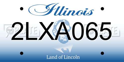 2LXA065 Illinois License Plate