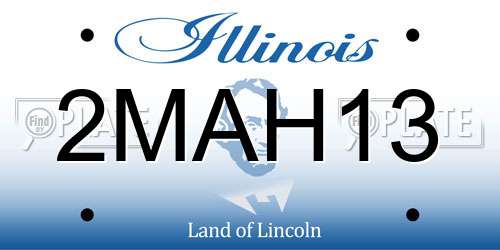 2MAH13 Illinois License Plate
