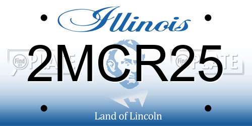 2MCR25 Illinois License Plate