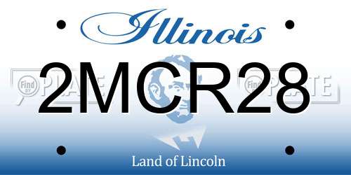 2MCR28 Illinois License Plate