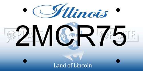 2MCR75 Illinois License Plate