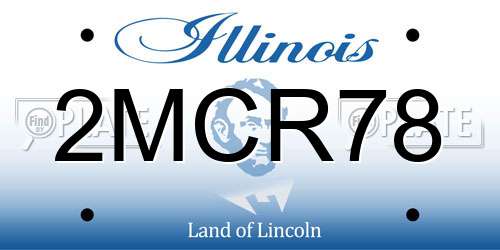 2MCR78 Illinois License Plate