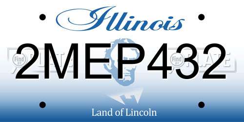 2MEP432 Illinois License Plate