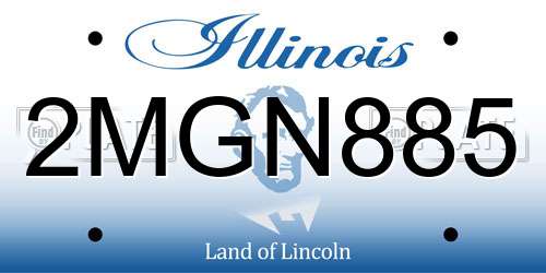 2MGN885 Illinois License Plate