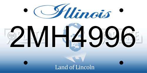 2MH4996 Illinois License Plate
