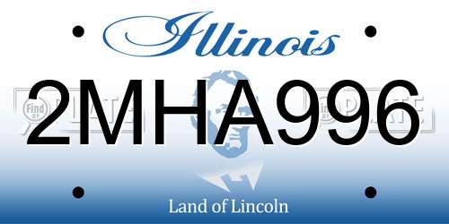 2MHA996 Illinois License Plate