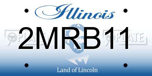 2MRB11 Illinois License Plate