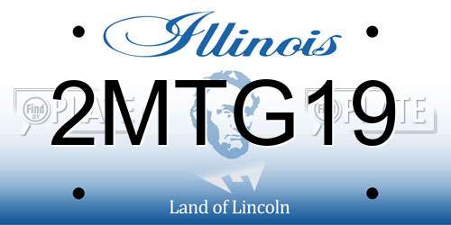 2MTG19 Illinois License Plate