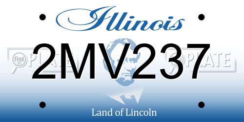 2MV237 Illinois License Plate