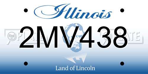 2MV438 Illinois License Plate