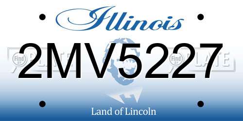 2MV5227 Illinois License Plate