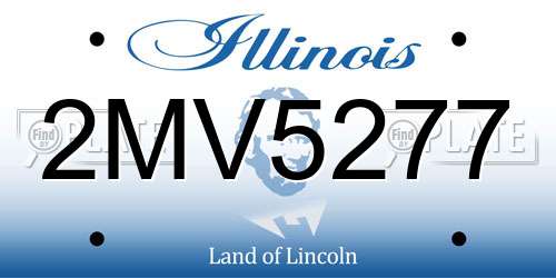 2MV5277 Illinois License Plate