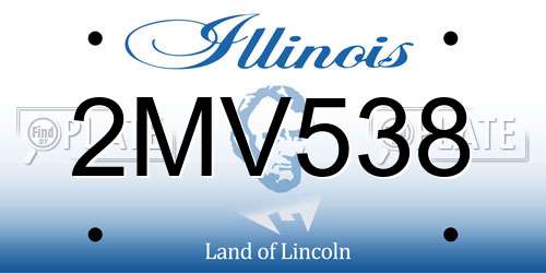 2MV538 Illinois License Plate