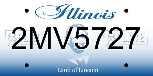 2MV5727 Illinois License Plate