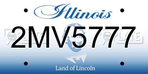 2MV5777 Illinois License Plate