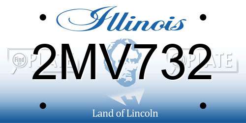 2MV732 Illinois License Plate