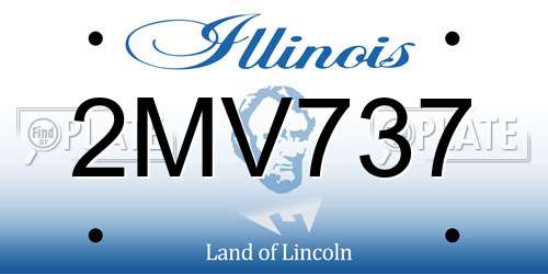2MV737 Illinois License Plate