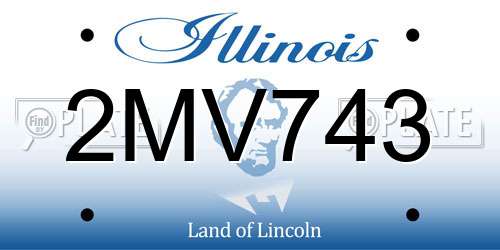 2MV743 Illinois License Plate
