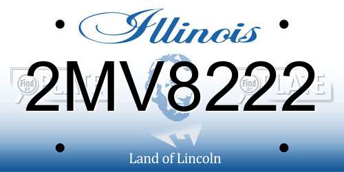 2MV8222 Illinois License Plate