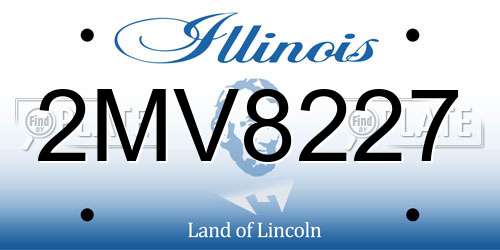 2MV8227 Illinois License Plate