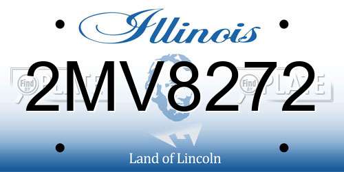 2MV8272 Illinois License Plate