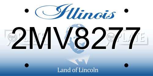 2MV8277 Illinois License Plate