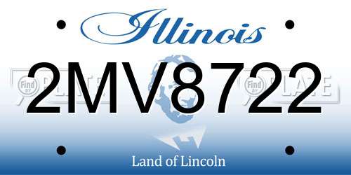 2MV8722 Illinois License Plate