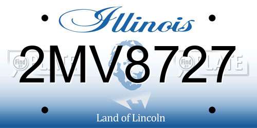2MV8727 Illinois License Plate