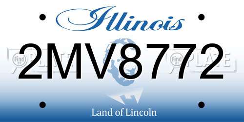 2MV8772 Illinois License Plate
